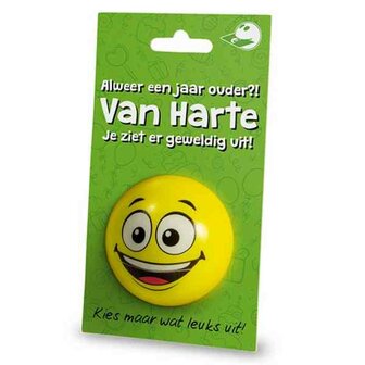 Cadeaukaart + Stressbal  Van Harte