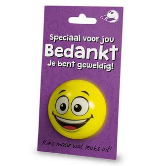 Cadeaukaart + Stressbal  Bedankt