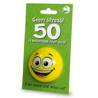 Cadeaukaart + Stressbal  50 jaar