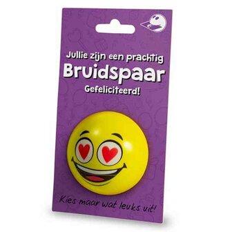 Cadeaukaart + Stressbal  Bruidspaar