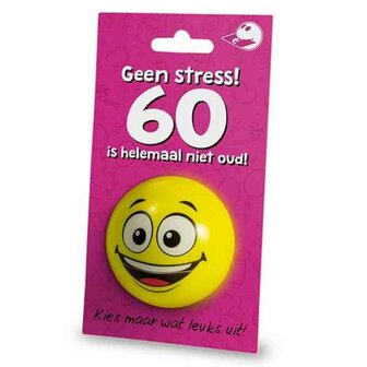 Cadeaukaart + Stressbal  60 Jaar