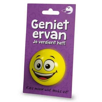 Cadeaukaart + Stressbal  Geniet Ervan