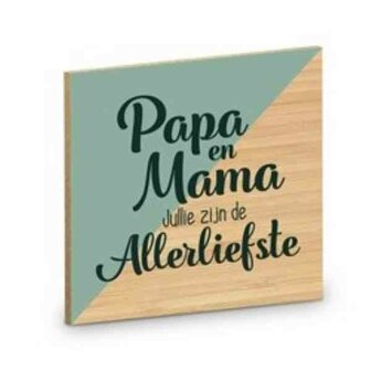 Onderzetter - Papa en Mama