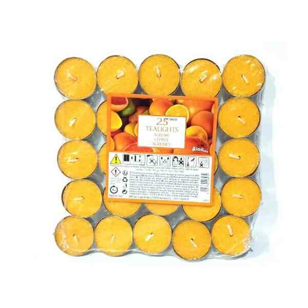 TEALIGHTS 25PCS citrus