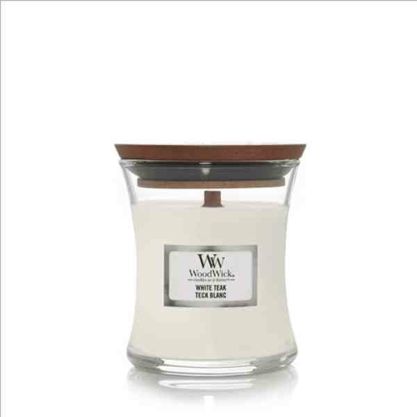 WoodWick White Teak Mini Candle