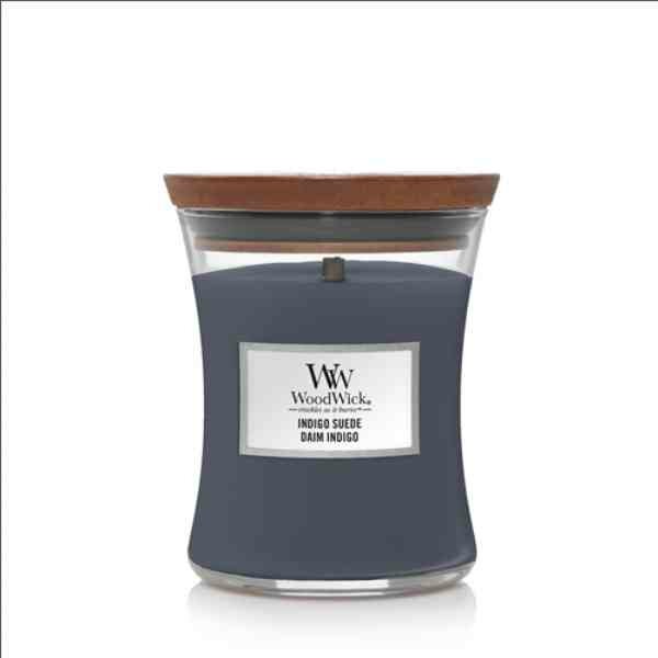 Woodwick  Indigo Suede Medium Candle