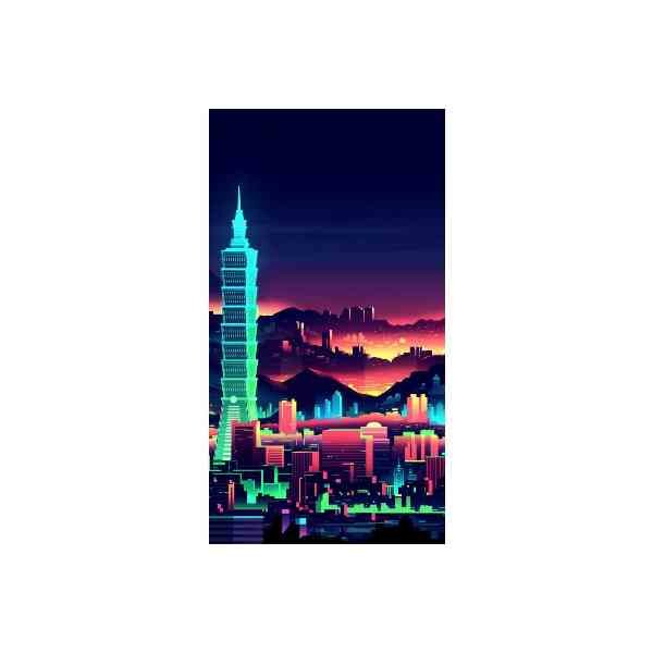 Night Skyscraper 38x70