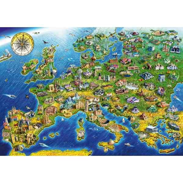 European Landmarks-  Puzzel 1000 Stukjes