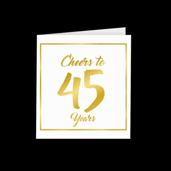 Gold White Cards 45 jaar