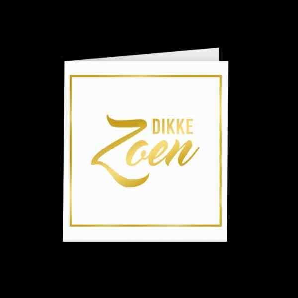 Gold White Cards Dikke Zoen