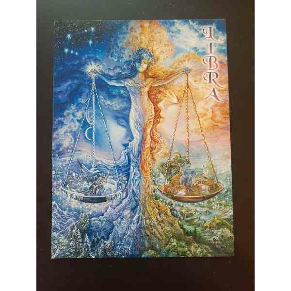 Josephine Wall Libra / Weegschaal Wenskaart