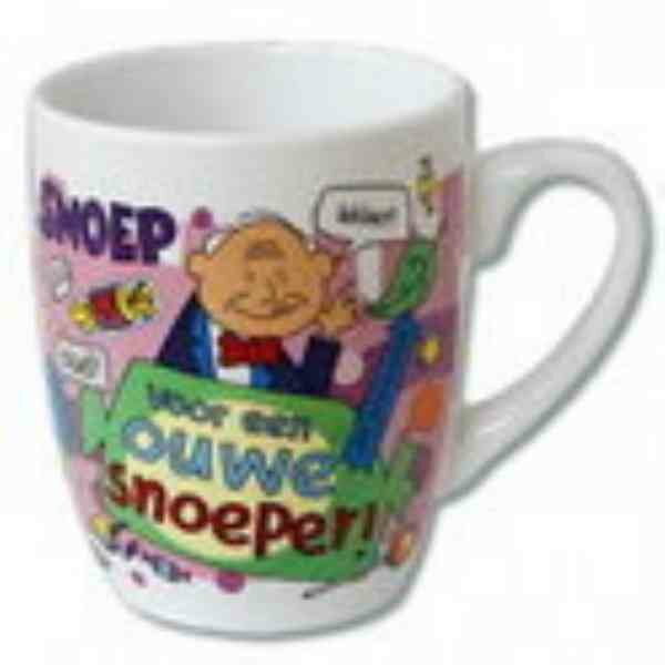 Cartoonmok / Beker ouwe snoeper