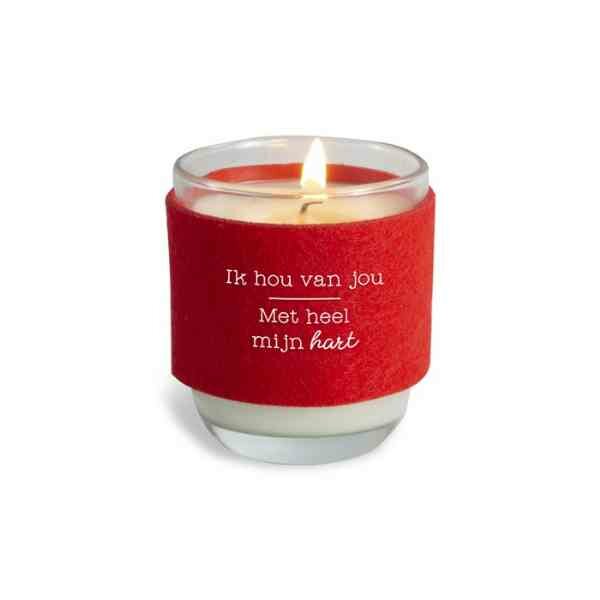 Ik hou van jou-cosy candle-liefde-valentijnsdag-kaars