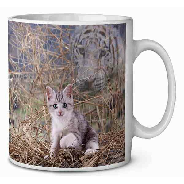 Kitten +witte tijger  Koffie-thee mok