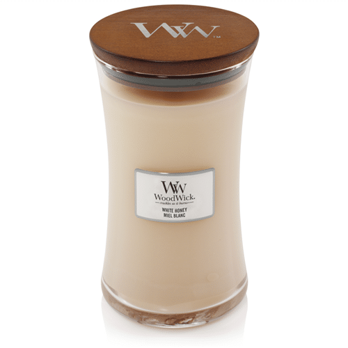 Woodwick White Honey Large Candle