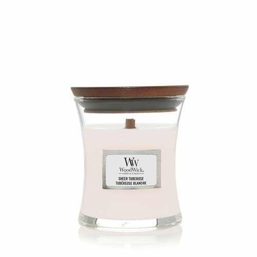 WoodWick Sheer Tuberose Mini Candle