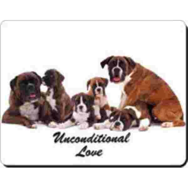 Boxer Familie unconditional Love Muismat