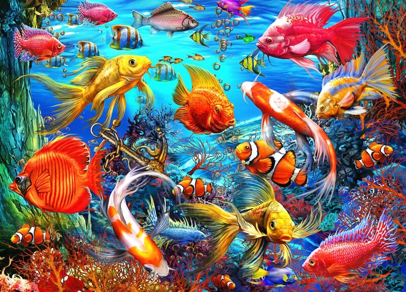 Tropical Fish  Puzzel 1500 Stukjes