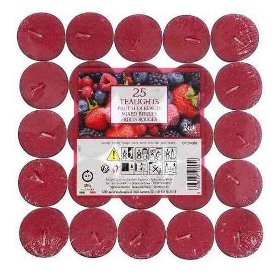 TEALIGHTS 25PCS MIXED BERRIES SER