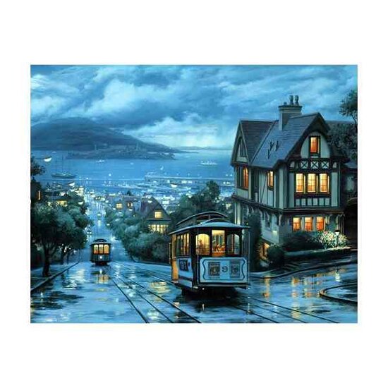 Diamond  Painting Night Tram  48x38