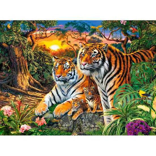 Tiger family  Puzzel 2000 Stukjes