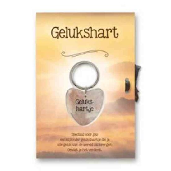 Gelukshart Sleutelhanger Giftcard Gelukshart