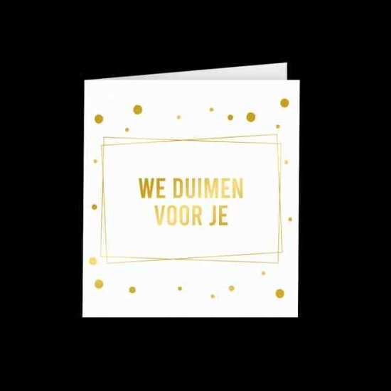 Gold White Cards We Duimen