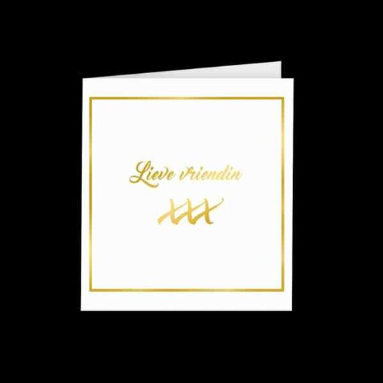 Gold White Cards Lieve Vriendin