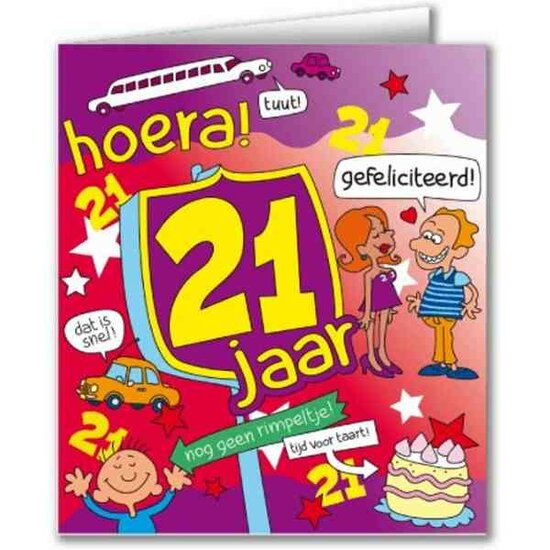 Wenskaart 21 jaar