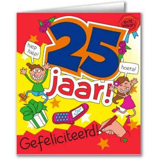 Wenskaart 25 jaar