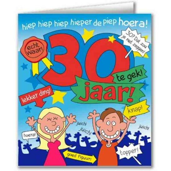 Wenskaart 30 jaar