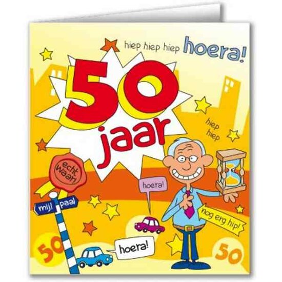 Wenskaart 50 jaar man