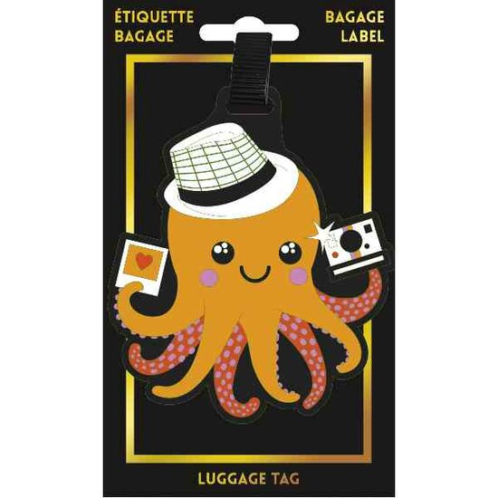 Bagagelabel Octopus