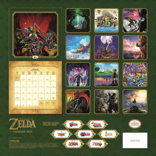 ZELDA - Calendar 2019